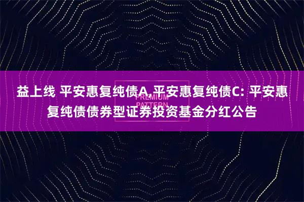 益上线 平安惠复纯债A,平安惠复纯债C: 平安惠复纯债债券型证券投资基金分红公告