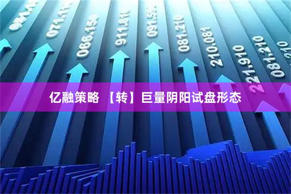 亿融策略 【转】巨量阴阳试盘形态